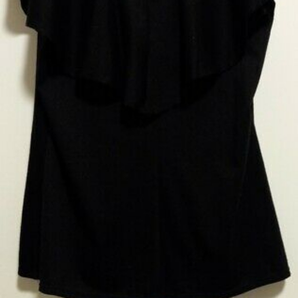Ladies Top-Sz. L/G 11-13-Black Sleeveless V Neck w/Ruffled Collar/Neck Line - Picture 8 of 10